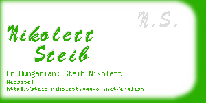 nikolett steib business card